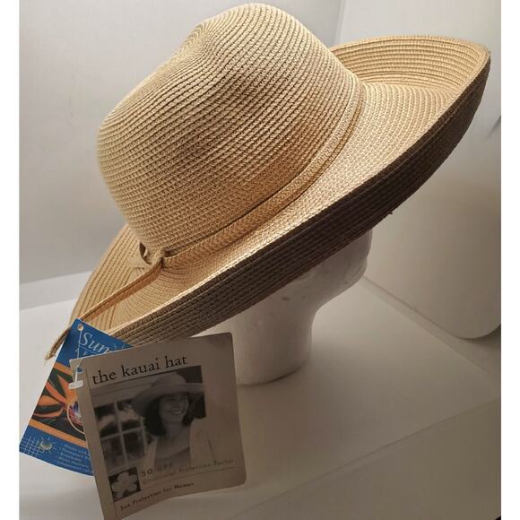 Sunday Afternoons Womens Kauai Hat 50 UPF Medium Packable Braided Cotton Paper - Picture 2 of 8